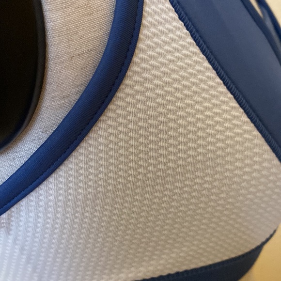 Blue and White Performance Sport Bra - Picture 6 of 9